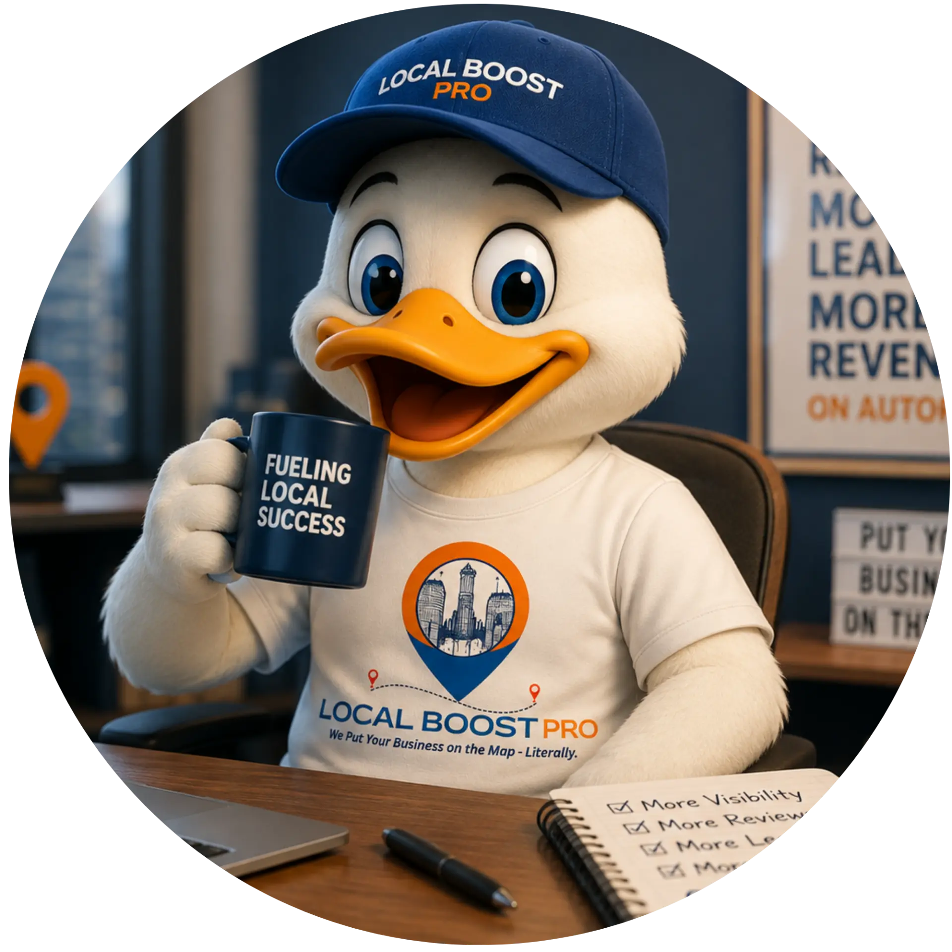 Local Boost Pro mascot ready to help