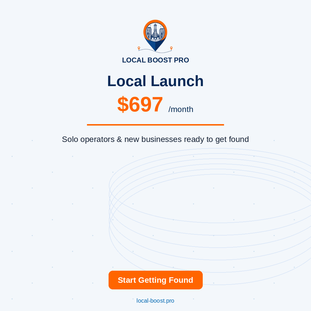 Local Launch $697/month package card
